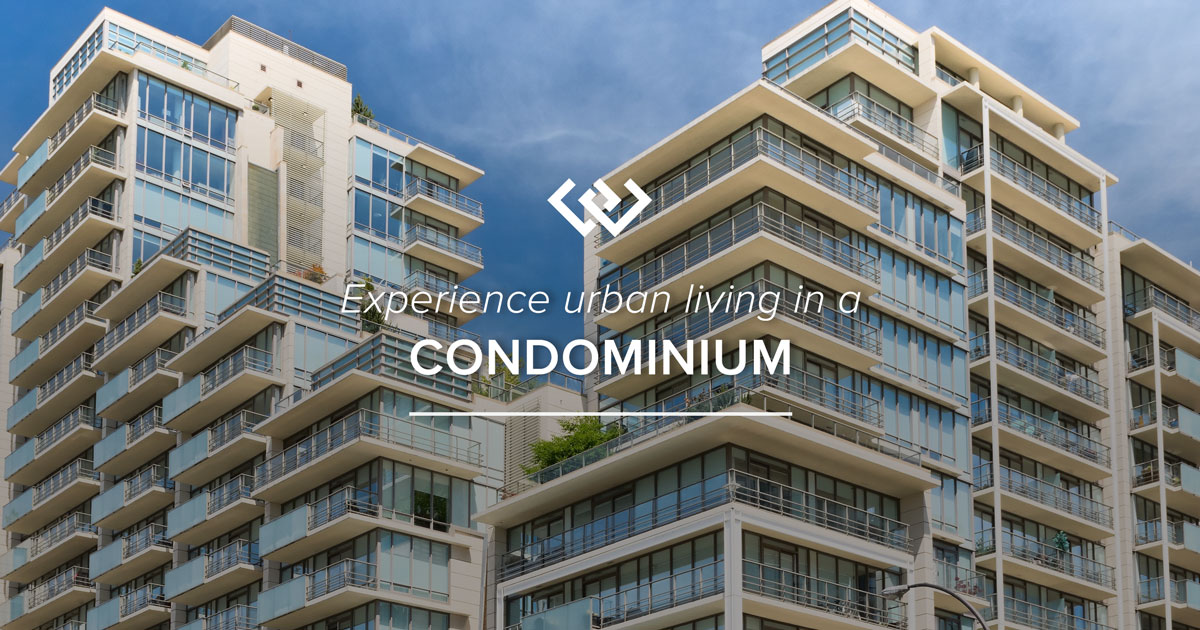 A Condominium which is an apartment in a building where a home shares walls, halls and other common areas