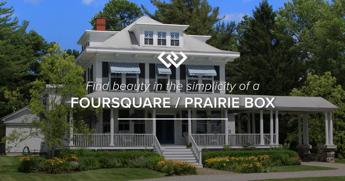 A home built in Four Square architecture style