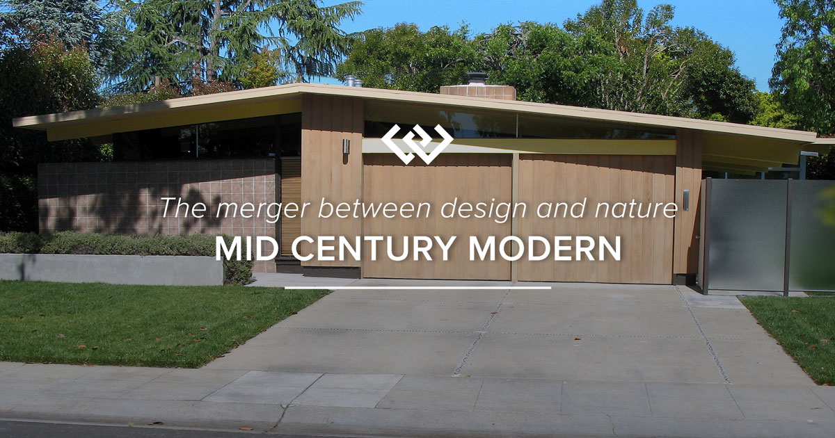 A home built in Mid Century architecture style