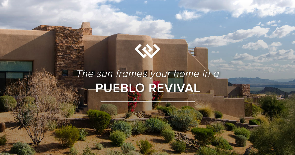 A home built in Pueblo Revival architecture style